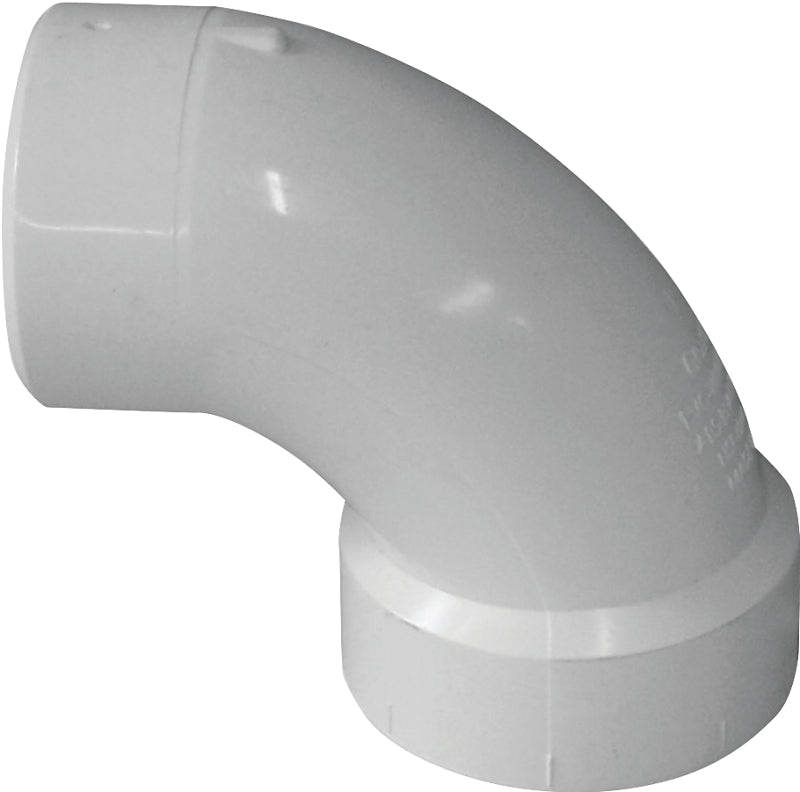 IPEX USA LLC-CANPLAS IPEX 192452L Pipe Elbow, 2 in, Spigot x Hub, 90 deg Angle, PVC, White, SCH 40 Schedule PLUMBING, HEATING & VENTILATION IPEX USA LLC-CANPLAS