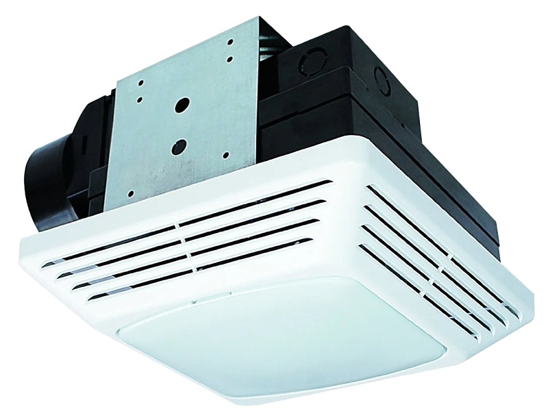 AIR KING AMERICA Air King BFQL70 Exhaust Fan, 0.5 A, 120 V, 70 cfm Air, 2 sones, LED Lamp, 4 in Duct, White