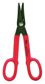 WISS Crescent Wiss WDF10D Tinner Snip, 10.35 in OAL, 2 in L Cut, Long, Straight Cut, Steel Blade, Black/Rawhide Handle TOOLS WISS
