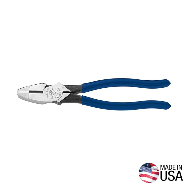 KLEIN Klein Tools D213-9NE Cutting Plier, 9-3/8 in OAL, 1-3/8 in Cutting Capacity, Dark Blue Handle, 1-1/4 in W Jaw TOOLS KLEIN