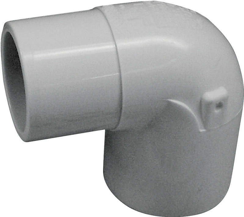 IPEX IPEX 435547 Street Pipe Elbow, 1-1/4 in, Spigot x Socket, 90 deg Angle, PVC, White, SCH 40 Schedule, 150 psi Pressure