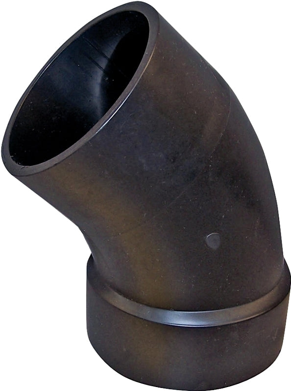 IPEX USA LLC-CANPLAS Canplas 102403BC Street Pipe Elbow, 3 in, Spigot x Hub, 45 deg Angle, ABS, Black LAWN & GARDEN IPEX USA LLC-CANPLAS