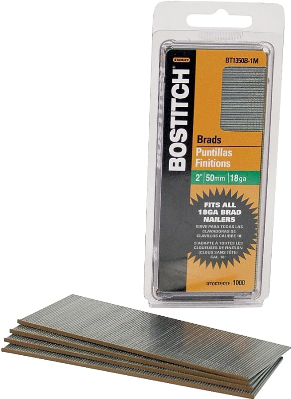 BOSTITCH Bostitch BT1350B-1M Series Nail, Glue Collation, 2 in L, 18 Gauge, Steel, Coated, Brad Head, Smooth Shank, 1000/PK HARDWARE & FARM SUPPLIES BOSTITCH