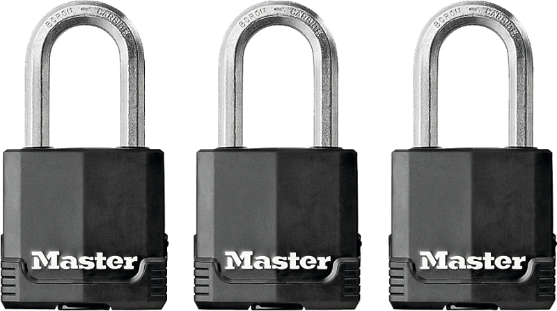 MASTER LOCK Master Lock Magnum Series M115XTRILF Padlock, 1-7/8 in W Body, Keyed Alike Key, 5/16 in Dia Shackle, 1-1/2 in H Shackle