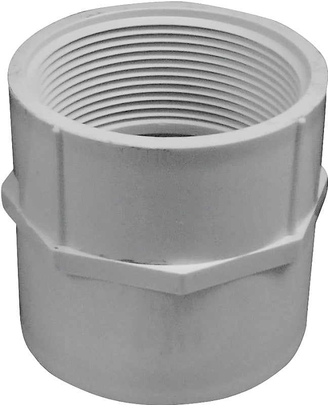 IPEX USA LLC-CANPLAS IPEX 035567 Adapter, 4 in, Socket x FNPT, PVC, White, SCH 40 Schedule, 220 psi Pressure LAWN & GARDEN IPEX USA LLC-CANPLAS