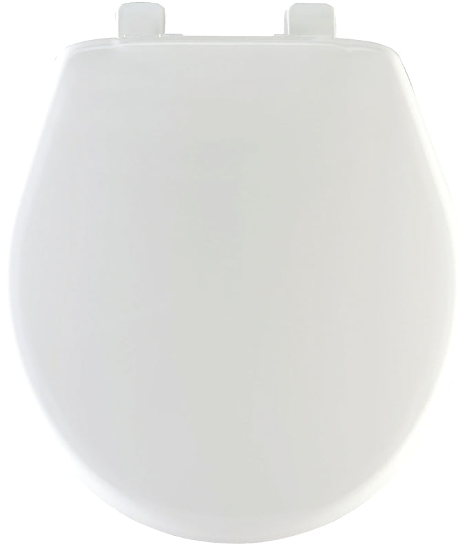 MAYFAIR Mayfair 80SLOW000 Toilet Seat, Round, Plastic, White, Hex-Tite Hinge PLUMBING, HEATING & VENTILATION MAYFAIR