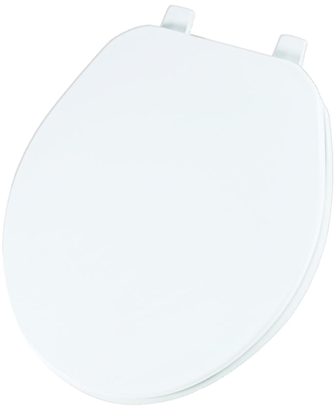 MAYFAIR Mayfair 92B-000 Toilet Seat, Round, Plastic, White, Top-Tite Hinge, For: Round Bowls PLUMBING, HEATING & VENTILATION MAYFAIR