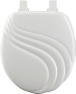 MAYFAIR Mayfair 27EC-000 Toilet Seat, 16-1/2 in L, Round, Wood, White, Twist Hinge PLUMBING, HEATING & VENTILATION MAYFAIR