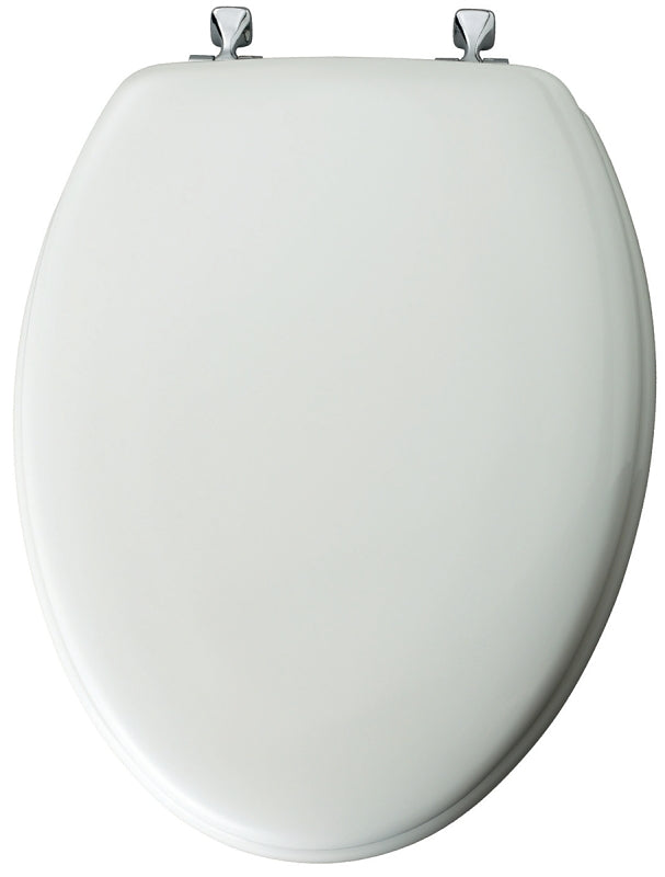MAYFAIR Mayfair 144CP-000 Toilet Seat, 18-1/2 in L, Elongated, Molded Wood, White PLUMBING, HEATING & VENTILATION MAYFAIR