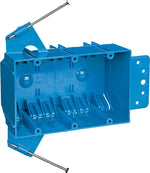 CARLON Carlon B344AB-UPC Outlet Box, 3-Gang, PVC, Blue, Captive Nail, Bracket ELECTRICAL CARLON