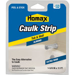 HOMAX Homax 34015 Caulking Strip, White, 120 deg F, 7/8 in W X 11 ft L PAINT HOMAX