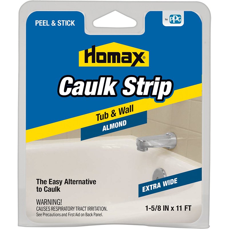 HOMAX Homax 34015 Caulking Strip, White, 120 deg F, 7/8 in W X 11 ft L PAINT HOMAX