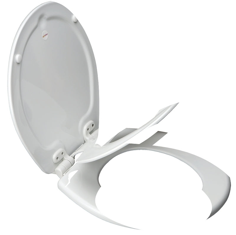 BEMIS Bemis 83SLOWA Toilet Seat, 16-1/2 in L, 2.38 in W, 10 in H, Round, Wood, White, Twist Hinge PLUMBING, HEATING & VENTILATION BEMIS