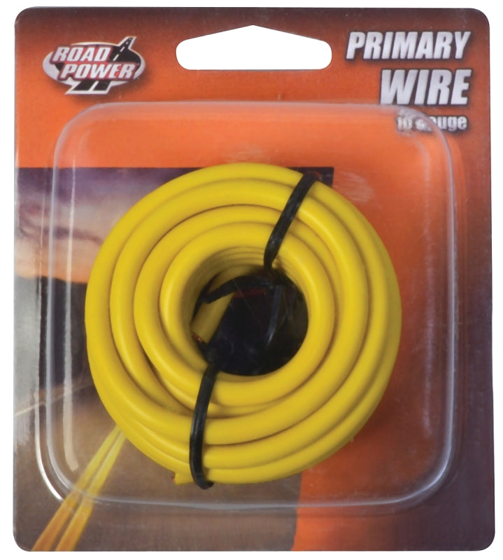 COLEMAN CABLE Road Power 55672233/10-1-14 Electrical Wire, 10 AWG Wire, 25/60 VAC/VDC, Copper Conductor, Yellow Sheath, 7 ft L AUTOMOTIVE COLEMAN CABLE