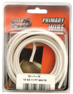 COLEMAN CABLE CCI 55671433 Primary Wire, 12 ga Wire, 60 VDC, Copper Conductor, White Sheath, 11 ft L AUTOMOTIVE COLEMAN CABLE