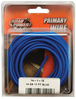 COLEMAN CABLE Road Power 55669433/14-1-12 Electrical Wire, 14 AWG Wire, 25/60 VAC/VDC, Copper Conductor, Blue Sheath, 17 ft L AUTOMOTIVE COLEMAN CABLE