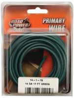 COLEMAN CABLE CCI 56421933 Primary Wire, 14 AWG Wire, 60 VDC, Copper Conductor, Green Sheath, 17 ft L AUTOMOTIVE COLEMAN CABLE