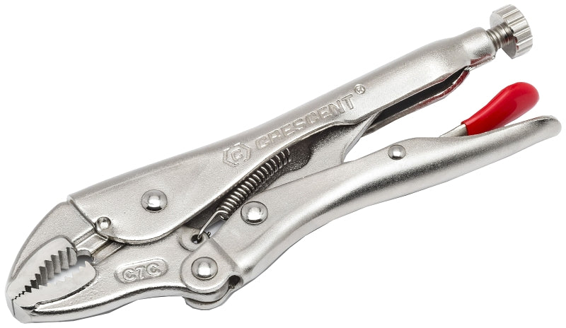 CRESCENT Crescent C7CVN Locking Plier, 7 in OAL, 1-5/8 in Jaw Opening, Non-Slip Grip Handle