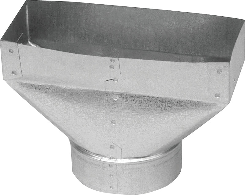 IMPERIAL Imperial GV0704-C Universal Boot, 4 in L, 10 in W, 6 in H, 30 Gauge, Steel, Galvanized PLUMBING, HEATING & VENTILATION IMPERIAL