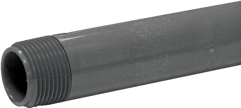 GENOVA USA Genova P-1-8 Pipe Nipple, 1 in, MIP x MIP, PVC, Gray, SCH 80 Schedule, 8 in L PLUMBING, HEATING & VENTILATION GENOVA USA