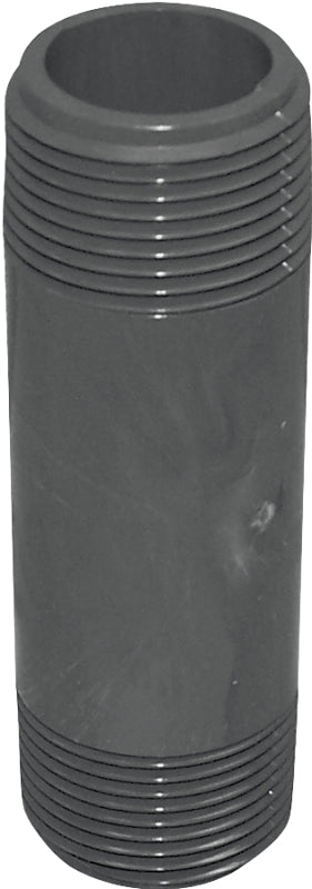 GENOVA USA Genova 300 Series P-12-4 Pipe Nipple, 1/2 in, MIP, PVC, Gray, SCH 80 Schedule, 4 in L PLUMBING, HEATING & VENTILATION GENOVA USA