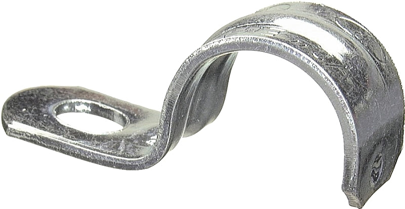HALEX Halex 96151 1-Hole EMT Conduit Strap, 1/2 in, Steel, Galvanized, 4/BAG