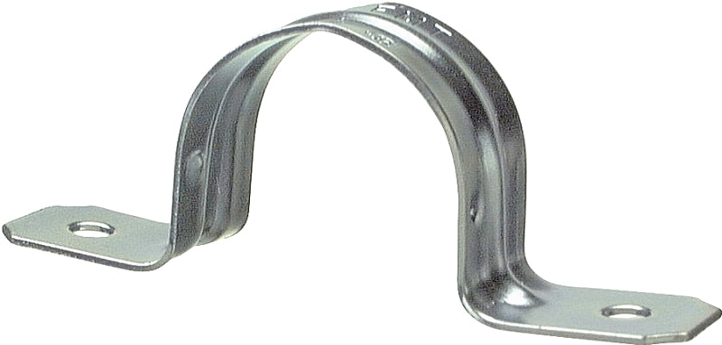 HALEX Halex 96161 2-Hole EMT Conduit Strap, 1/2 in, Steel, Galvanized, 4/BAG