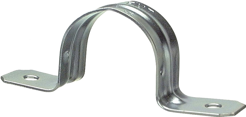 HALEX Halex 96162 2-Hole EMT Conduit Strap, 3/4 in, Steel, Galvanized, 4/BAG ELECTRICAL HALEX