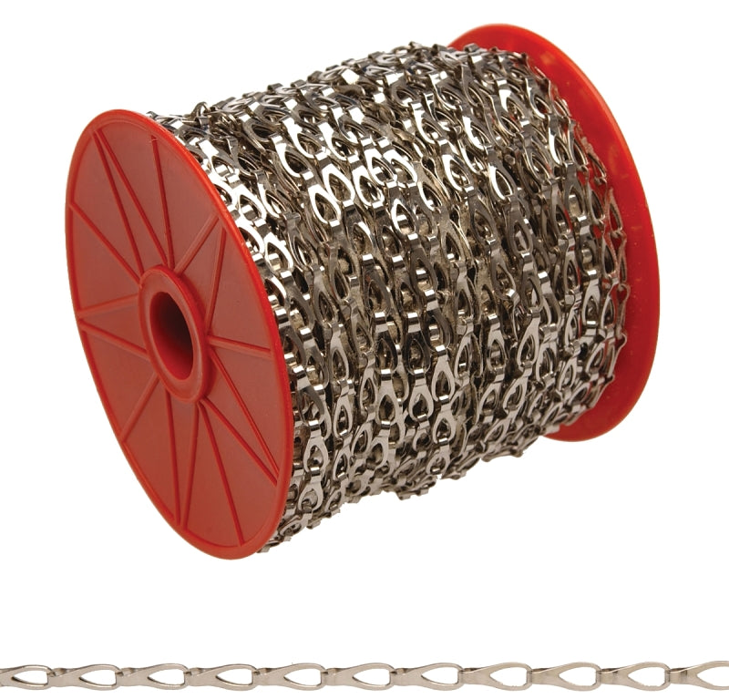 CAMPBELL CHAIN Campbell 0710227 Sash Chain, 2, 164 ft L, 29 lb Working Load, Steel, Chrome