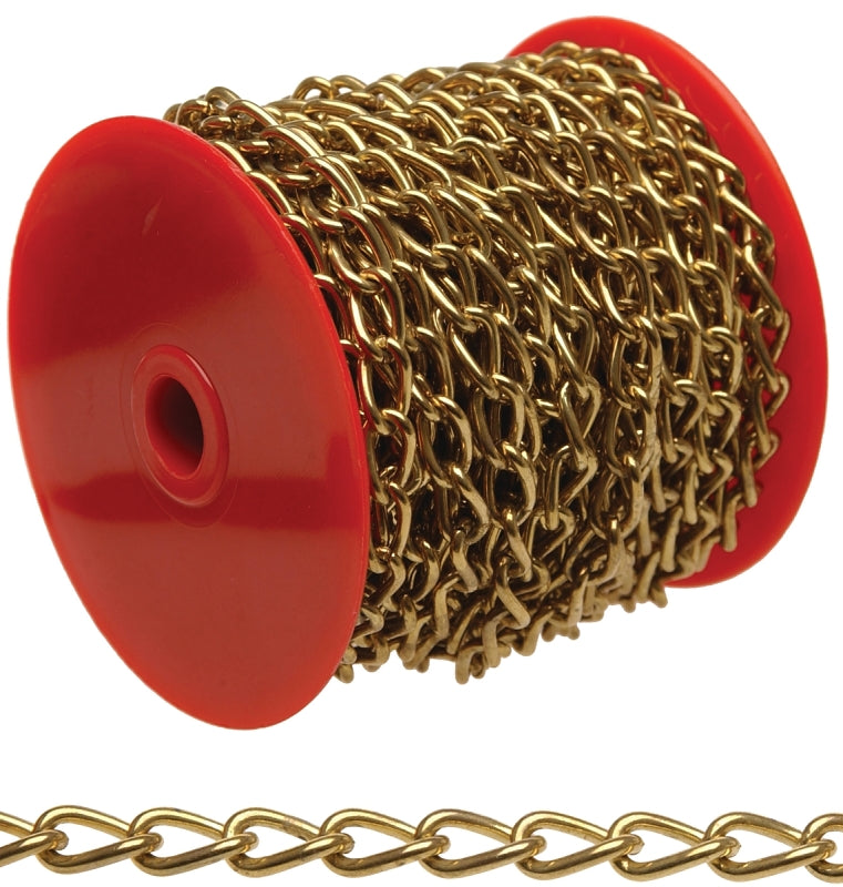 CAMPBELL CHAIN Campbell 0712017 Twist Chain, 200, 49 ft L, 12 lb Working Load, Brass