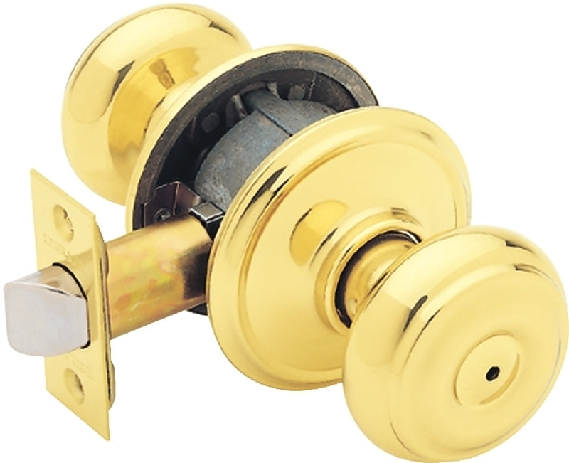 SCHLAGE LOCK Schlage Georgian Series F40VGEO605 Privacy Lockset, 2.31 in L x 2.75 in W x 2.75 in H Dimensions, Bright Brass HARDWARE & FARM SUPPLIES SCHLAGE LOCK