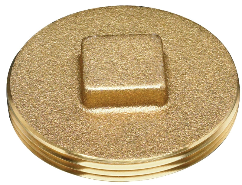 OATEY Oatey 42373 Cleanout Pipe Plug, 3-1/2 in, MNPT, Raised Head, Brass PLUMBING, HEATING & VENTILATION OATEY