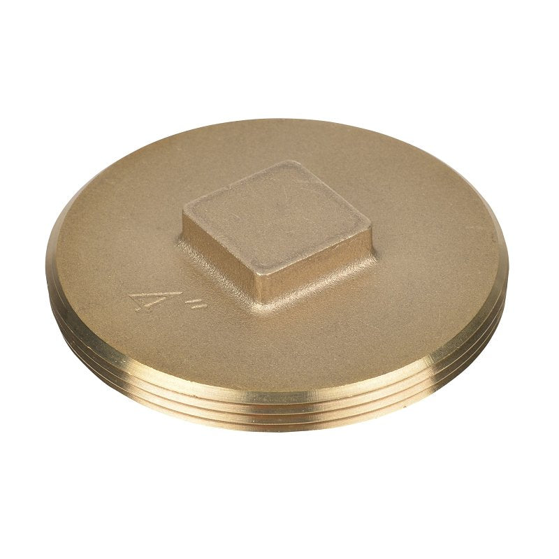OATEY Oatey 42374 Cleanout Pipe Plug, 4 in, MNPT, Raised Head, Brass PLUMBING, HEATING & VENTILATION OATEY