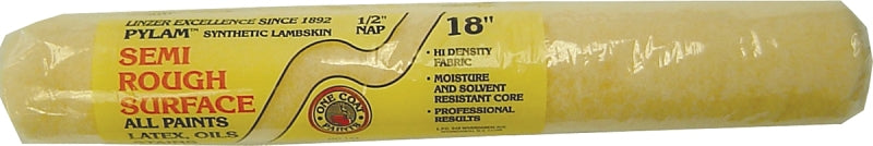LINZER Linzer RC144-18 Roller Cover, 1/2 in Thick Nap, 18 in L, High-Density Polyester Cover PAINT LINZER