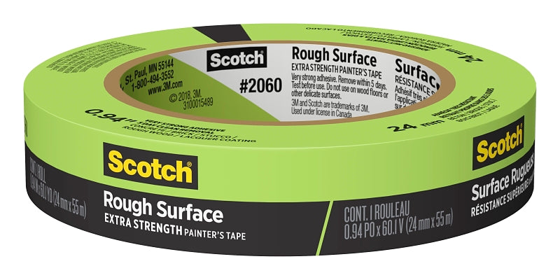 SCOTCH ScotchBlue 2060-24AP Painter's Tape, 60.1 yd L, 0.94 in W, Green