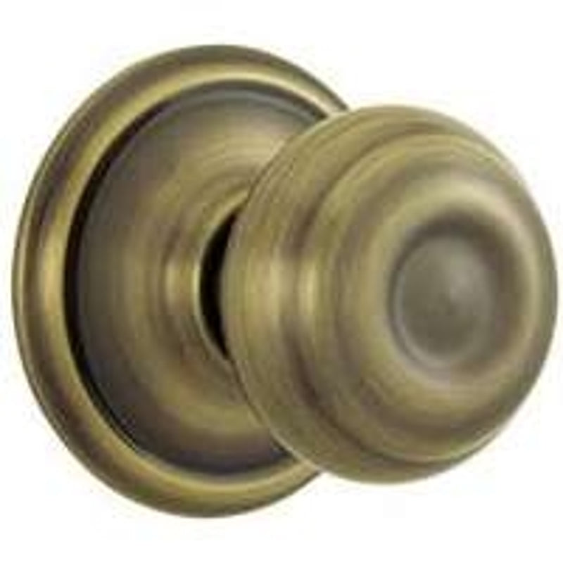 SCHLAGE LOCK Schlage F170 GEO 609 Dummy Knob, Knob Handle, Round Design, Antique Brass, Residential, Metal HARDWARE & FARM SUPPLIES SCHLAGE LOCK