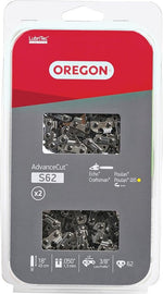 OREGON Oregon S62T Chainsaw Chain, 18 in L Bar, 0.05, 3/8 in TPI/Pitch, 62-Link