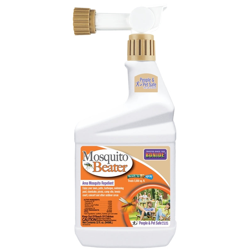 BONIDE Bonide Mosquito Beater 564 Repellent, Liquid, Fragrant, Lemony, 1 qt