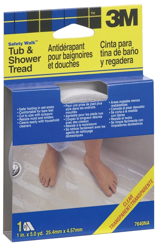 3M 3M 7640 Tread, 180 in L, 1 in W, Clear PAINT 3M