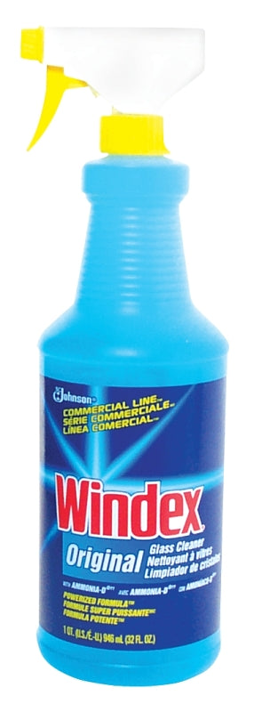 WINDEX Windex 08521 Glass Cleaner, 32 oz Bottle, Liquid, Pleasant, Blue CLEANING & JANITORIAL SUPPLIES WINDEX