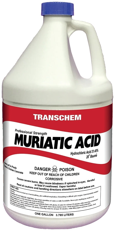 BIOLAB Sunbelt Chemicals MA1 Muriatic Acid, Liquid, Acid, Pungent, Clear, 1 gal Bottle