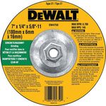DEWALT DEWALT DW4759 Grinding Wheel, Applicable Materials: Masonry, 7 in Dia, 1/4 in Thick, 5/8-11 in Arbor, 24 Grit TOOLS DEWALT