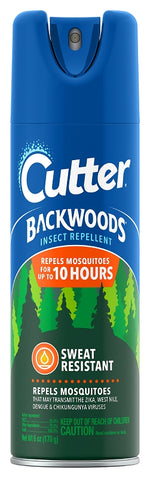 CUTTER Cutter Backwoods 96280 Insect Repellent, 6 oz Aerosol Can, Liquid, Light Yellow, Deet, Ethanol LAWN & GARDEN CUTTER