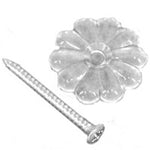 US HARDWARE US Hardware D-140B Rosette Button, 1-1/8 in, Plastic, 24 BAG, Clear AUTOMOTIVE US HARDWARE