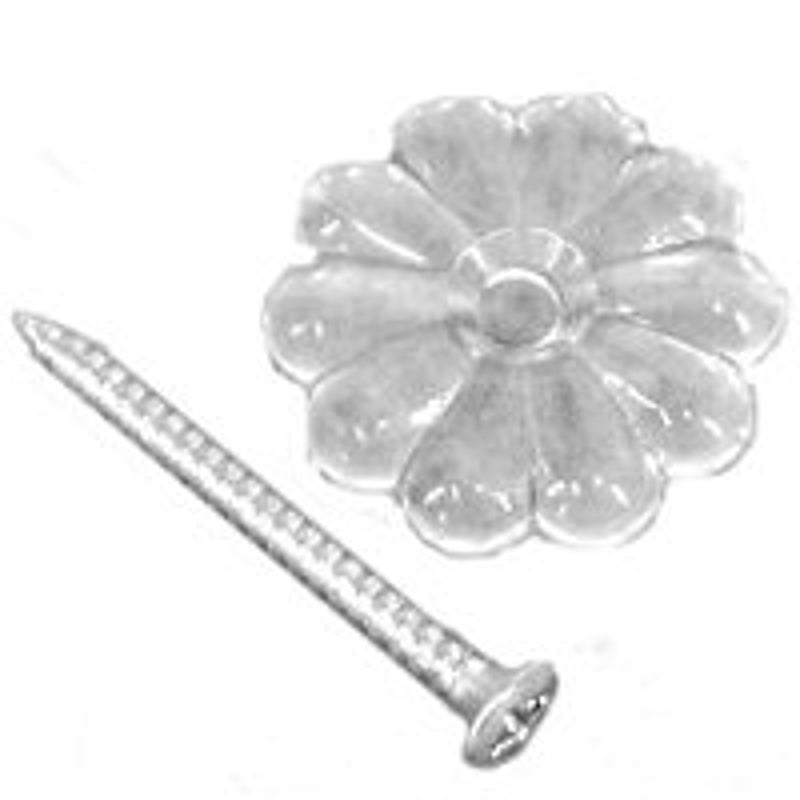 US HARDWARE US Hardware D-140B Rosette Button, 1-1/8 in, Plastic, 24 BAG, Clear AUTOMOTIVE US HARDWARE