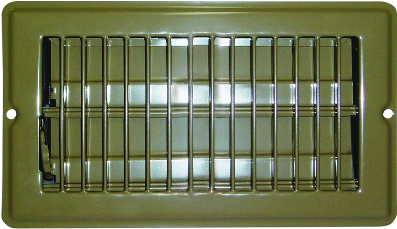 US HARDWARE US Hardware V-102B Floor Register, 4 in W, 8 in H, 9/16 in L, Steel, Brown AUTOMOTIVE US HARDWARE