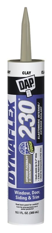 DAP DYNAFLEX 230 18416 Premium Sealant, Clay, 1 day Curing, 40 to 100 deg F, 10.1 oz Cartridge PAINT DAP