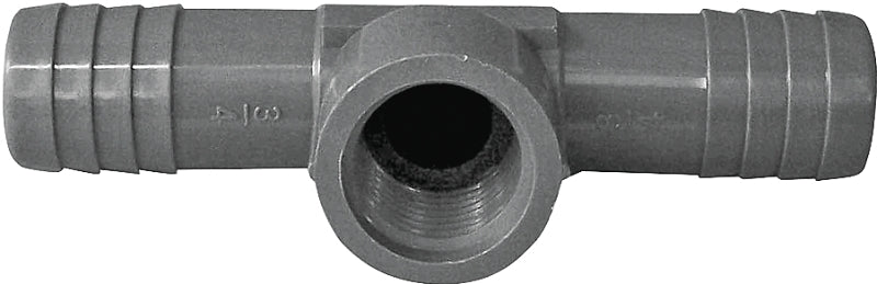 BOSHART INDUSTRIES Boshart UPVCFRT-101007 Combination Hose Reducing Tee, 1 x 3/4 in, Insert x Insert x FPT, PVC, Black PLUMBING, HEATING & VENTILATION BOSHART INDUSTRIES