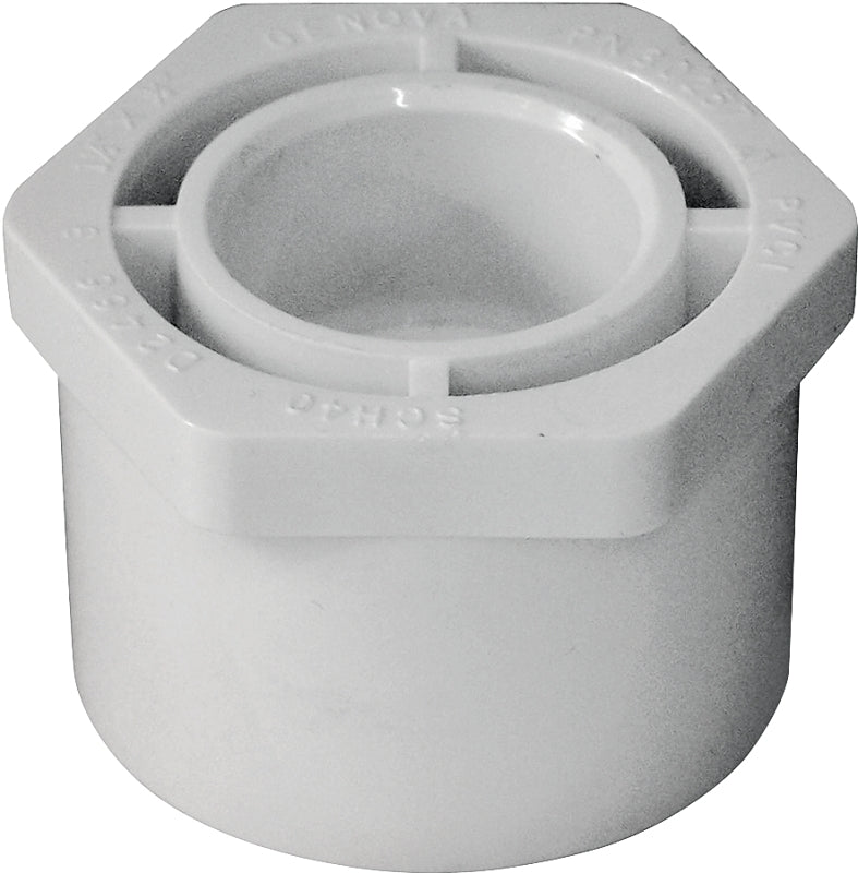 IPEX IPEX 435654 Reducing Bushing, 1-1/2 x 3/4 in, Spigot x Socket, White, SCH 40 Schedule, 150 psi Pressure LAWN & GARDEN IPEX