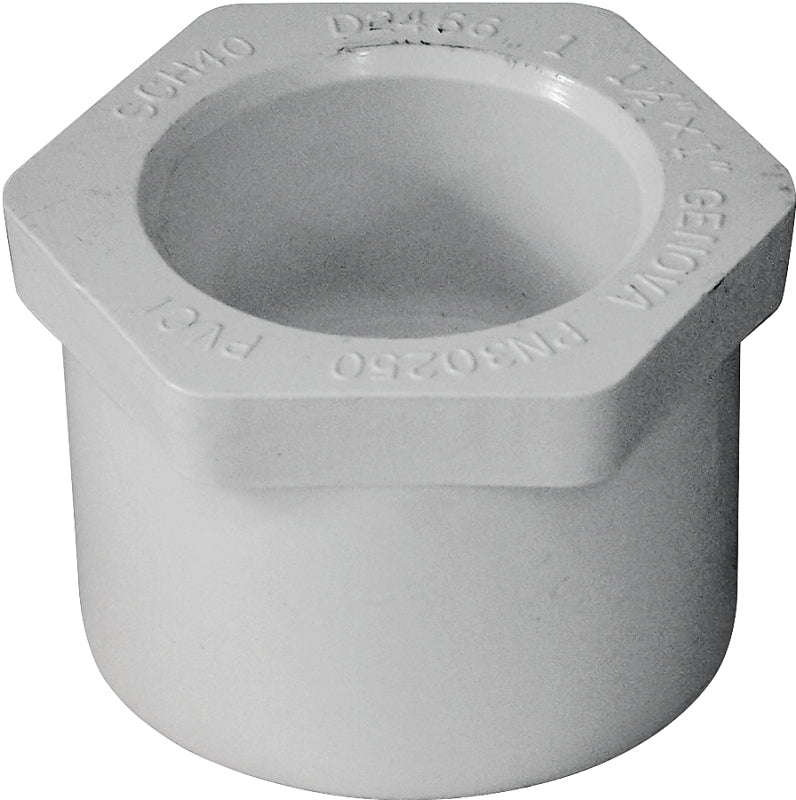 IPEX IPEX 435655 Reducing Bushing, 1-1/2 x 1 in, Spigot x Socket, White, SCH 40 Schedule, 150 psi Pressure LAWN & GARDEN IPEX